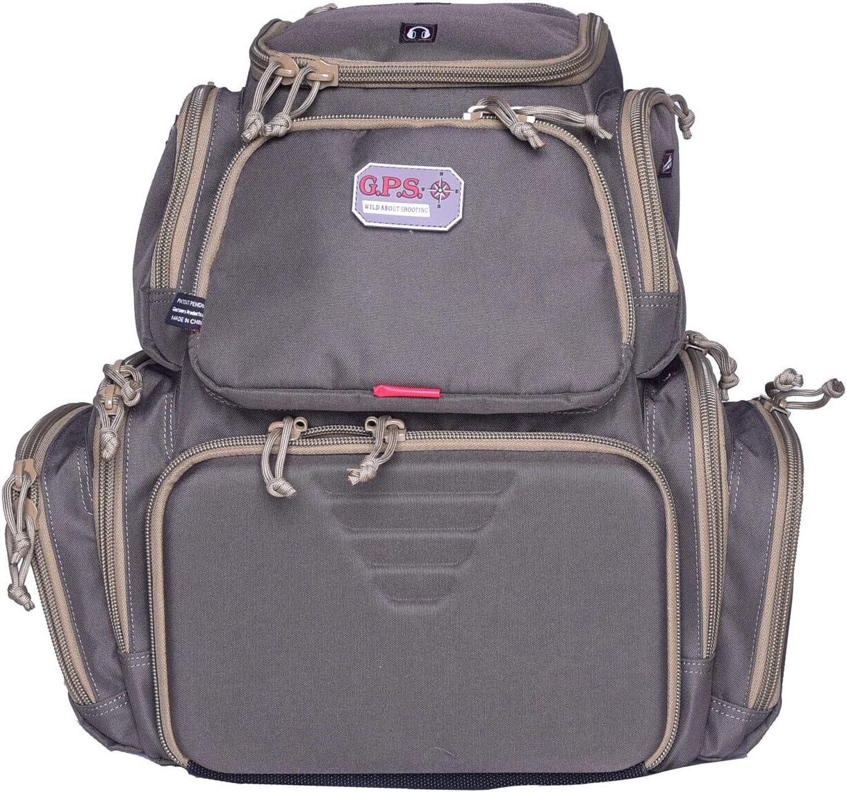 G.P.S. Handgunner Range Backpack With Foam Cradle For 4 Handguns