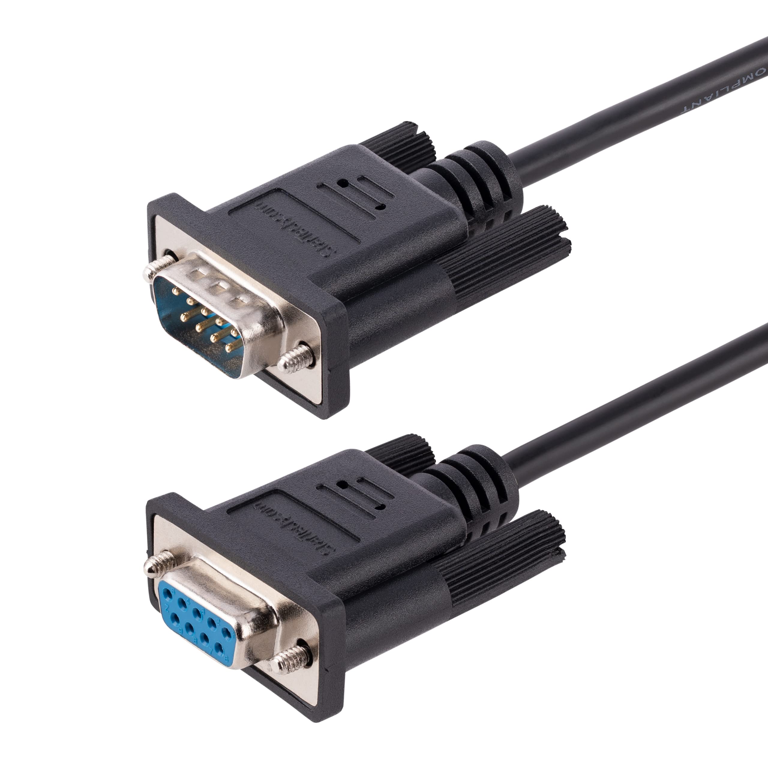 StarTech.com 3m RS232 Serial Null Modem Cable, Crossover Serial Cable withAl-Mylar Shielding