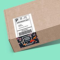 Avery Matte White Rectangle Labels, Sure Feed, 2.5" x 7"