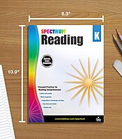 Spectrum Reading Comprehension Kindergarten Workbook, Ages 5 to 6, Kindergarten Reading Comprehension, Letters and Sounds