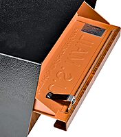 Mail Boss Curbside, Wood Grain 7510 Mail Manager Locking Security Mailbox, Steel, Black Black Mailbox