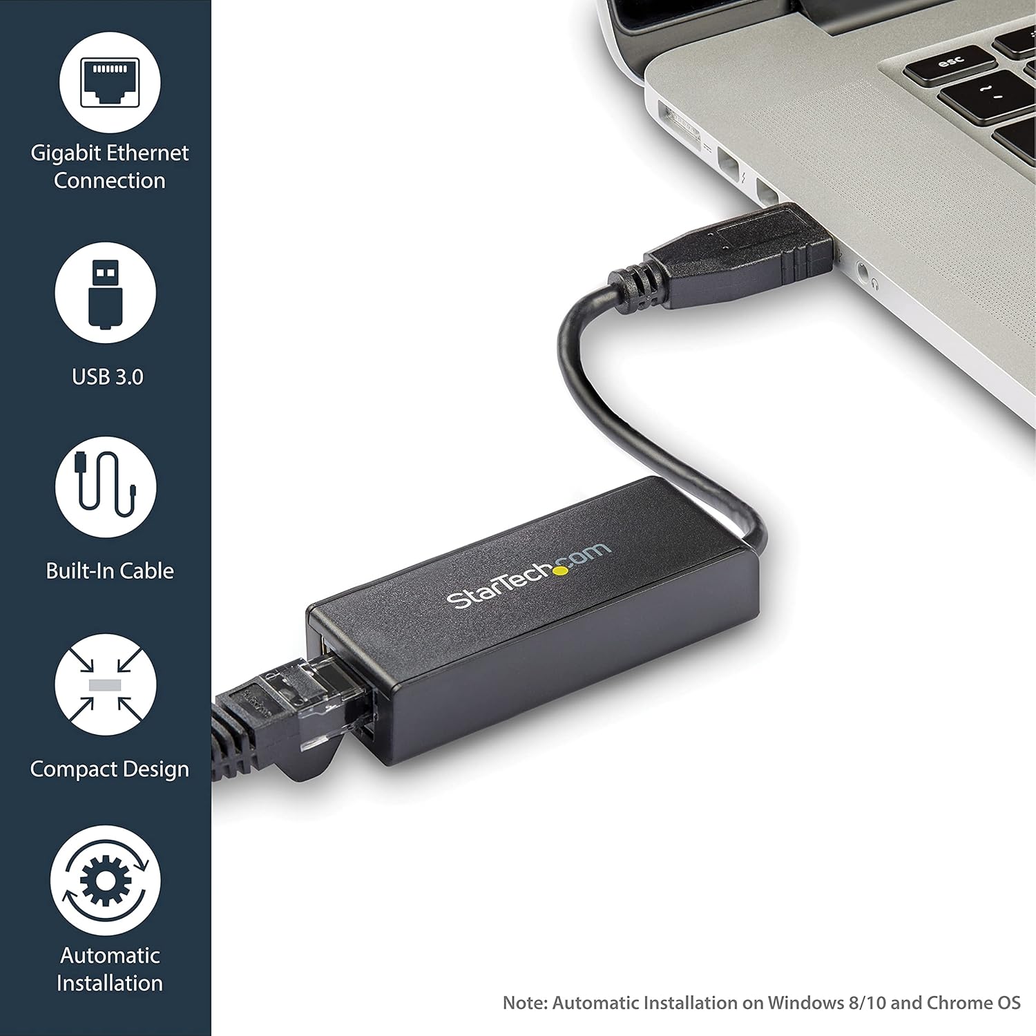 StarTech.com 4 Port USB 3.0 PCIe Card and Ethernet Adapter Bundle - 10/100/1000 Gigabit LAN PCI Express+ USB to Ethernet
