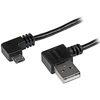 StarTech.com Right-Angle Micro-USB Cable (USB A to Micro B) - USB 2.0