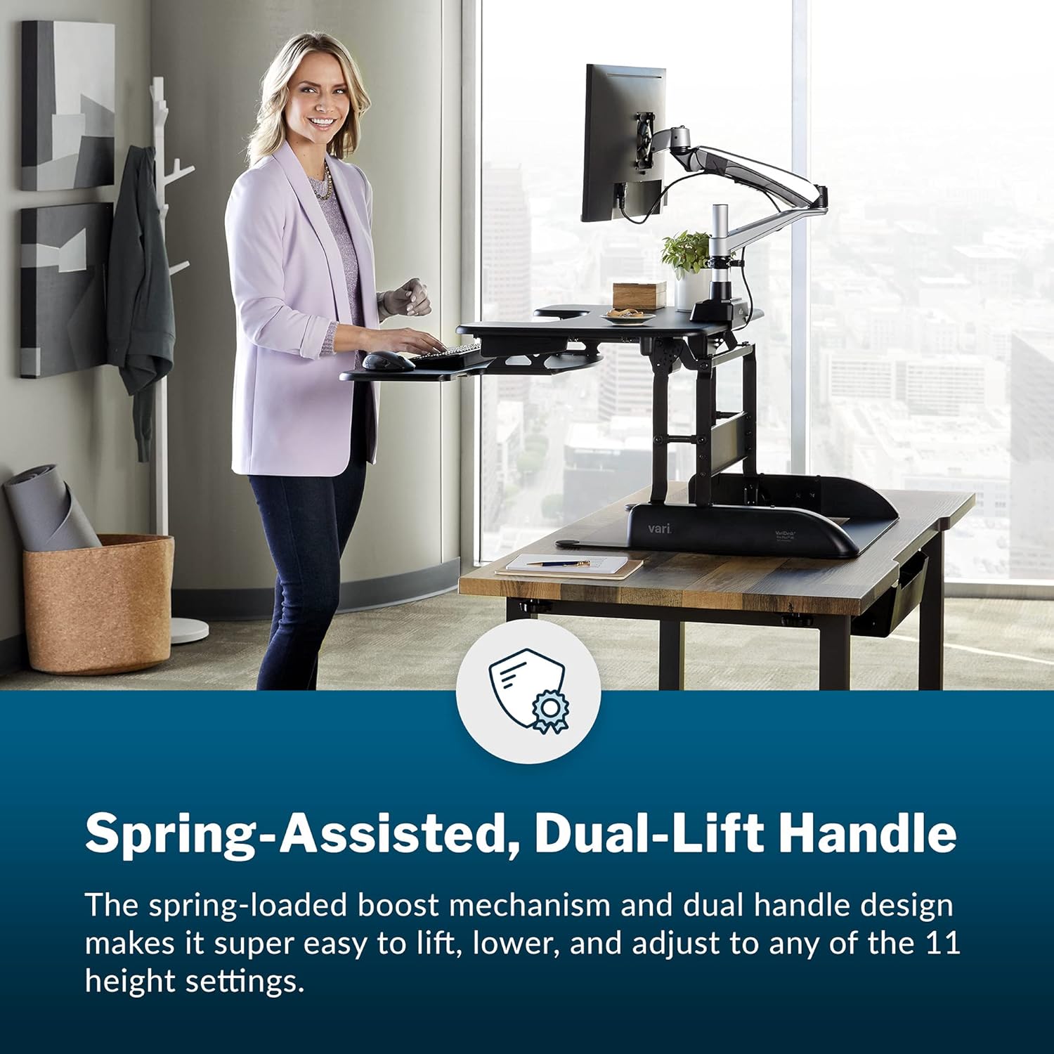 Vari VariDesk Pro Plus 30 Height Adjustable Standing Desk Converter for Home Office
