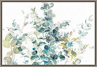 Amanti Art Framed Canvas Wall Art 16x23 Eucalyptus I White Crop by Danhui Nai, Framed Wall Art Canvas, Flowers Artwork, Rustic Farmhouse Decor, Medium Poster Painting for Living Room, Bedroom Grey