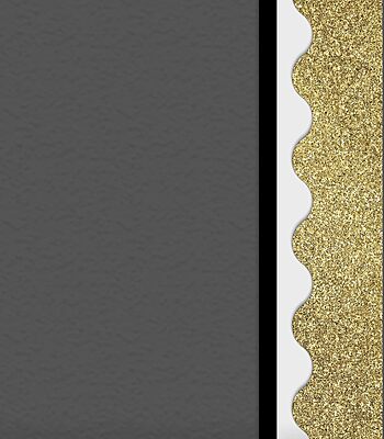 Carson Dellosa Sparkle and Shine 39Ft of Gold Glitter Bulletin Board Borders, 13 Strips of Scalloped Trim for New Years