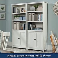SAUDER Cottage Road 72in Library Bookcase with Doors and Adjustable Shelves