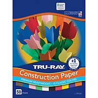 Tru-Ray Construction Paper, 50% Recycled, 9" x 12", 50 Sheets, Assorted Colors