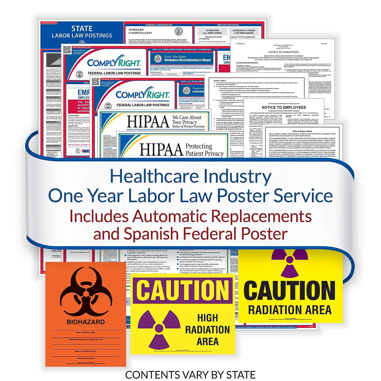 ComplyRight Federal (Bilingual), State and Healthcare (English) Labor Law 1-Year Poster Service, Alaska (U1200CBOHLTHAK)