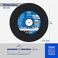 PFERD 6'' X .045'' Cut-Off Wheel 7/8'' AH A (63614) (25/Each)