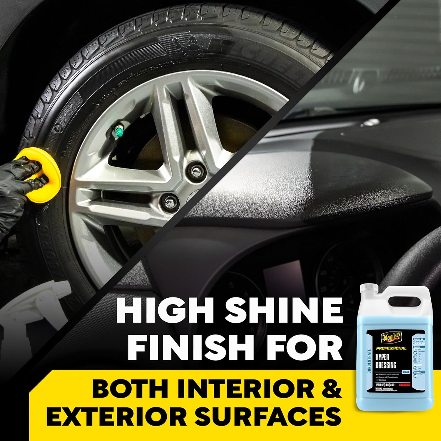 Meguiar's D17001 Hyper Dressing - 1 Gallon – Give Your Car’s Trim Pieces the Best Shine & Gloss Pre-Wax
