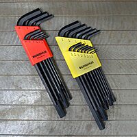 Bondhus 22199 Hex L-wrench DoublePK,Long Length,12137 .050-3/8" & 12199 1.5-10mm, Multicolor, One Size
