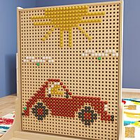 Flash Furniture Bright Beginnings Commercial Grade 512-Piece Peg Accessory Pack For Modular STEAM Walls, Multicolor