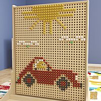 Flash Furniture Bright Beginnings Commercial Grade 512-Piece Peg Accessory Pack For Modular STEAM Walls, Multicolor