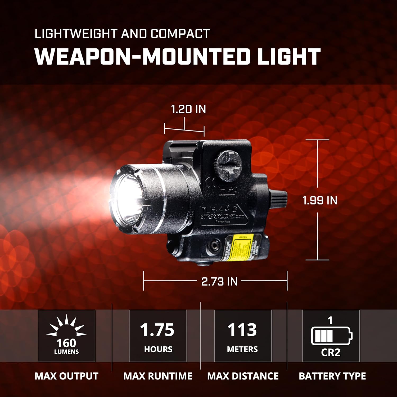 STREAMLIGHT TLR-4G Compact Rail-Mounted Tactical Weapon Light with Green Laser