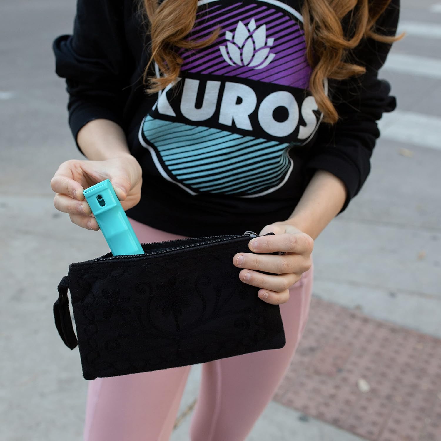 Brand Pocket Pepper Spray, Personal Alarm, or Pocket Pepper Spray and Personal Alarm Combo, Teal One Size Spray Only