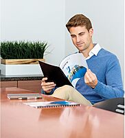 Futura Oversized Pre-Punched Presentation Covers, Plastic, Round Corners, 11.25 x 8.75, Navy, 25/Pack