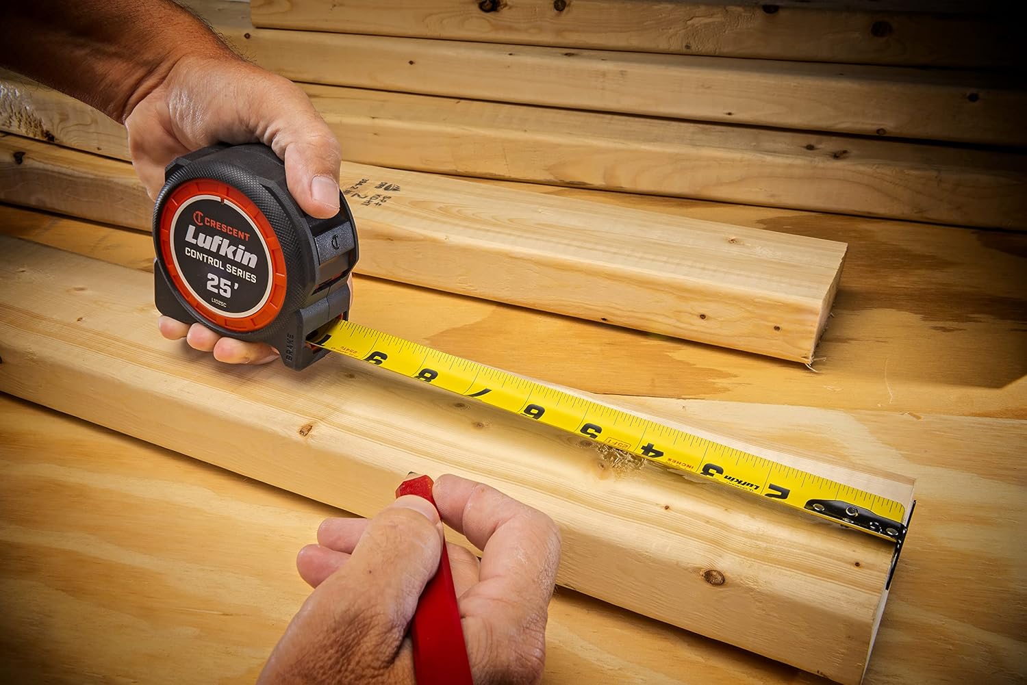 Crescent Lufkin 1-3/16 x 10m/33' Command Control Series Yellow Clad Tape Measure - L1035CME-02