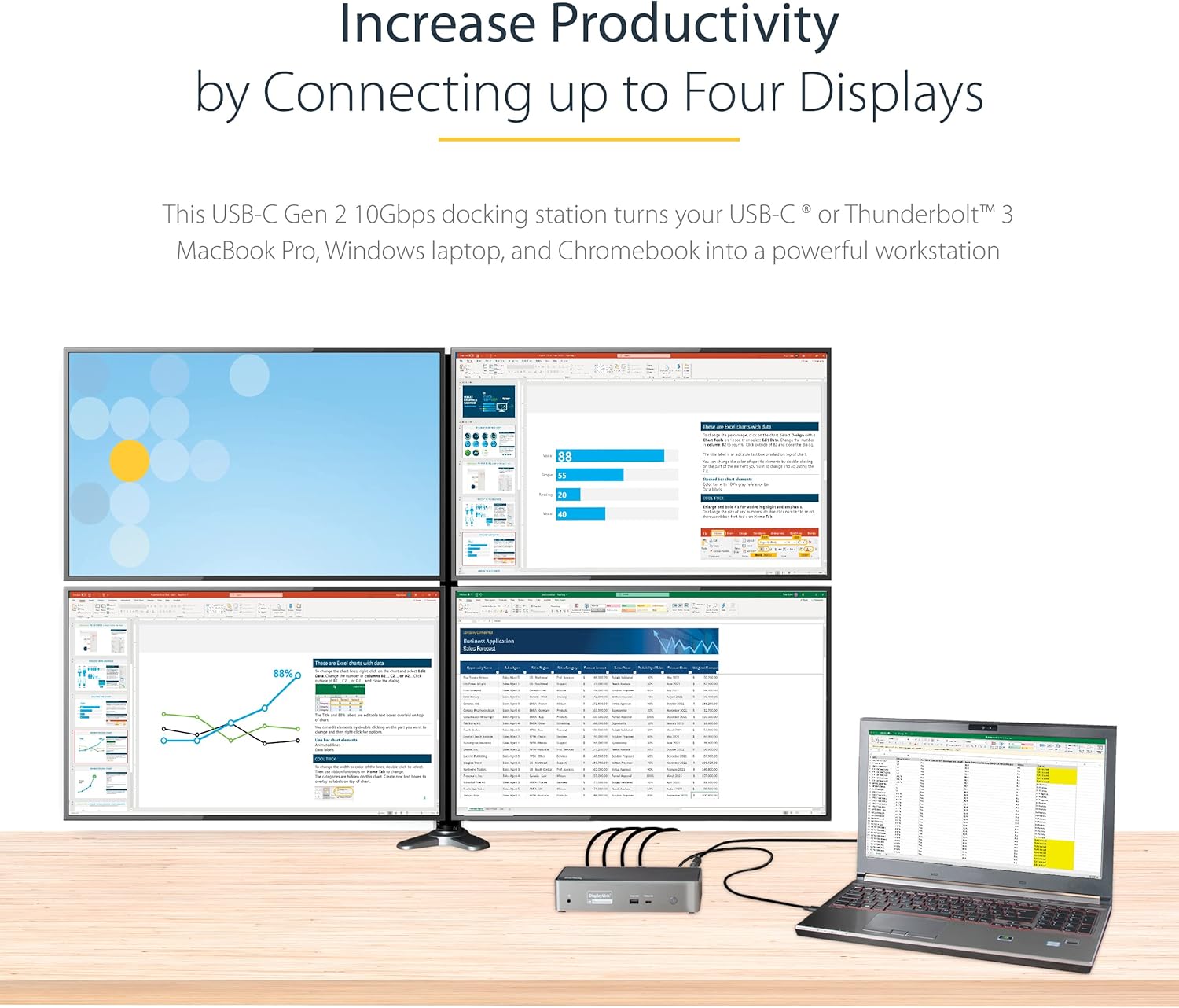 StarTech.com Universal USB-C and Thunderbolt Docking Station