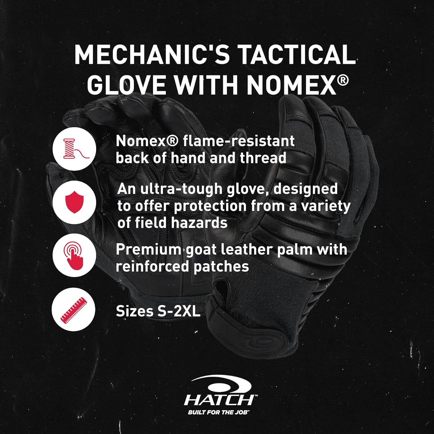 HATCH HMG100FR Mechanic's Tactical Glove with Nomex