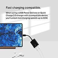 Belkin RockStar USB-C Audio + Charge Adapter, Headphone Adapter w/ USB-C 60W Power Delivery Fast Charging for iPhone