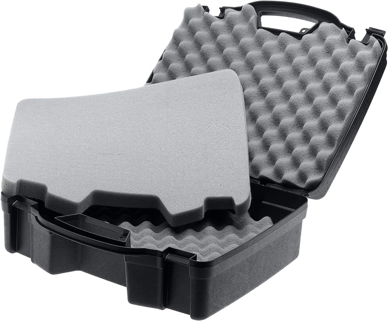 Plano Protector Series Four Pistol Case, Large, Black, Hunting Gun Case with Padlock Tabs and Foam Padding