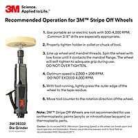 3M Stripe Off Wheel Adhesive Remover Eraser Wheel Removes Decals, Stripes, Vinyl