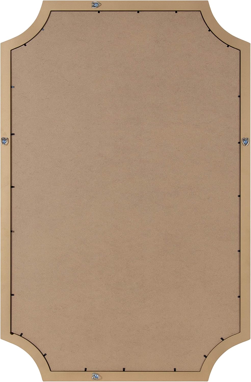 Kate and Laurel Holbrook Modern Scalloped Fabric Pinboard, 24 x 36, Gold, Decorative Bulletin Board for Wall