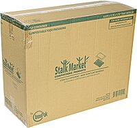 STALKMARKET Jaya 100% Compostable PLA Take-Out Tray with Clear Lid