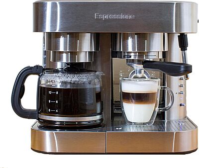 Espressione 10-Cup Combination Pump Espresso Machine, Stainless Steel