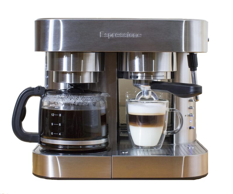 Espressione 10-Cup Combination Pump Espresso Machine, Stainless Steel