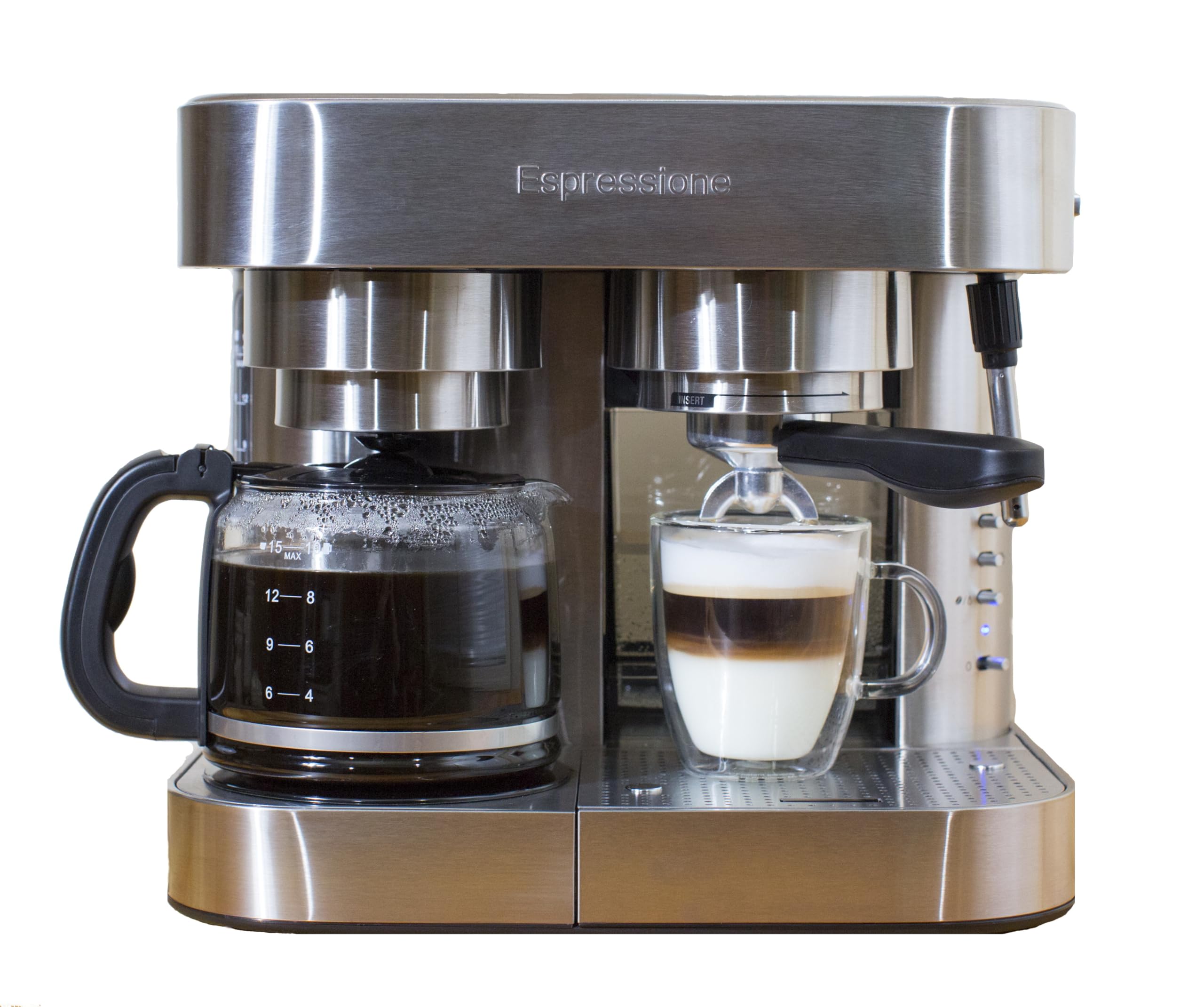 Espressione 10-Cup Combination Pump Espresso Machine, Stainless Steel