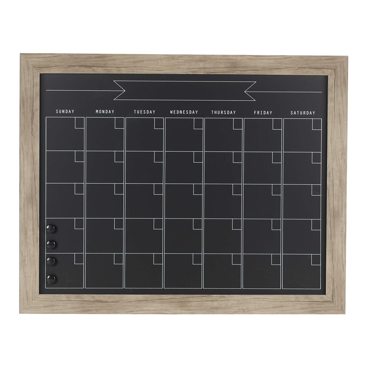 DesignOvation Beatrice Framed Magnetic Chalkboard Monthly Calendar