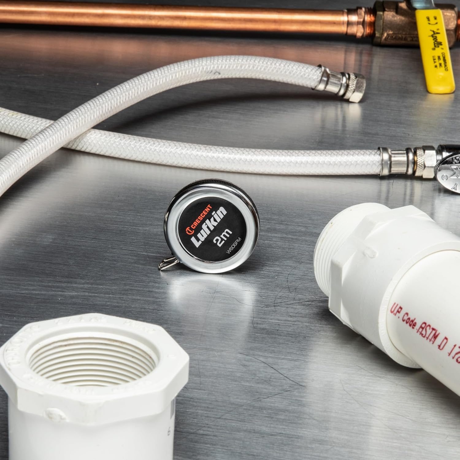 Crescent Lufkin 6mm x 2m Executive Diameter Yellow Clad A20 Blade Pocket Tape Measure - W606PM