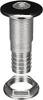ATTWOOD Stainless Steel Straight Barbed Thru-Hull (Standard Thread)