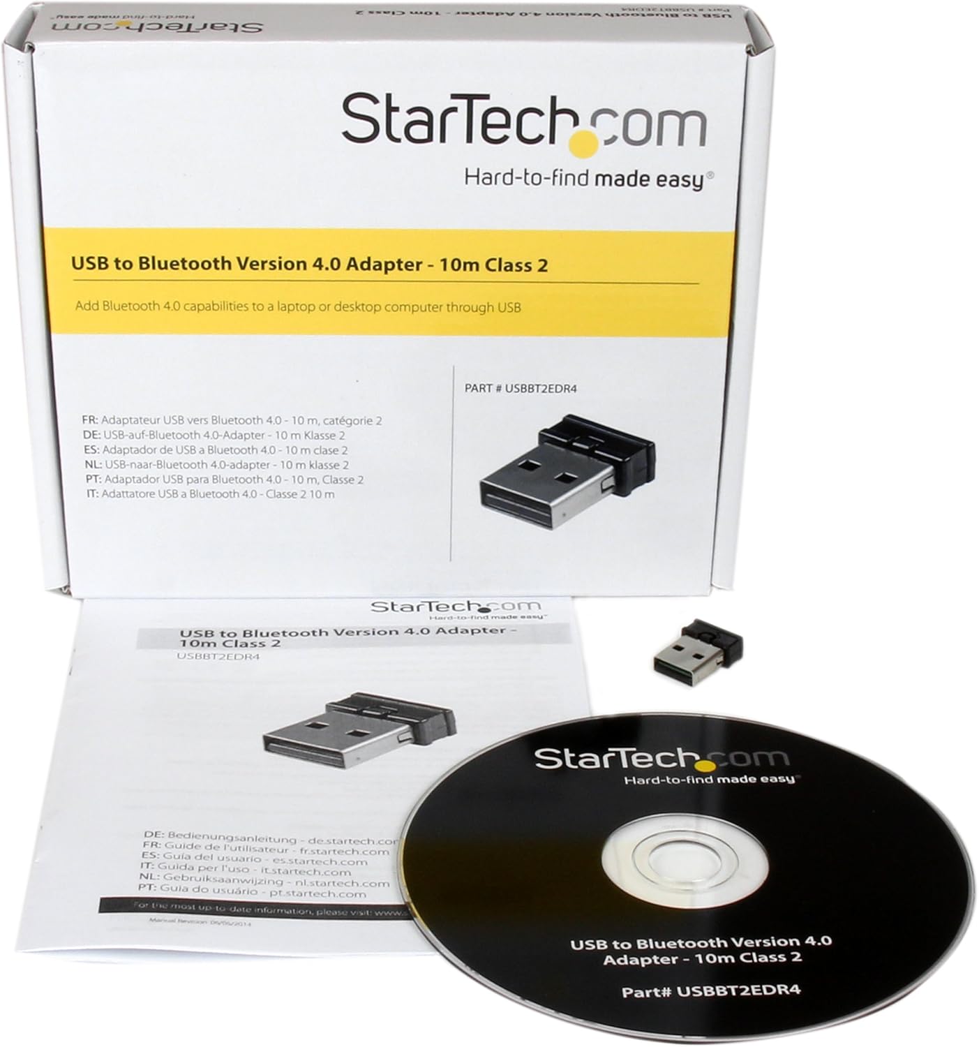 StarTech USB Bluetooth Adapter (Compact USB Dongle)