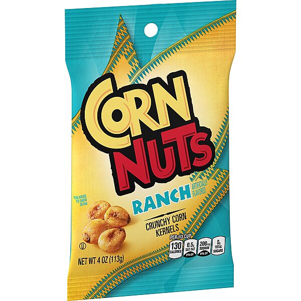 CORN NUTS Ranch Flavored Corn Kernels, Crunchy Corn Snacks, Snack Box, Variety Packs for Adults, 4oz. (Pack of 12)