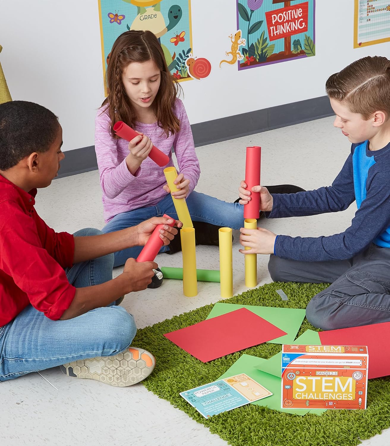 CARSON DELLOSA EDUCATION STEM Challenges Card Set for Grades 2-5