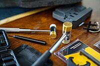 Wheeler Roll Pin Install Tool Kit with Trigger Install Tool, Punches, Brass/Polymer Hammer and Storage Case for Gunsmithing and Firearm Maintenance