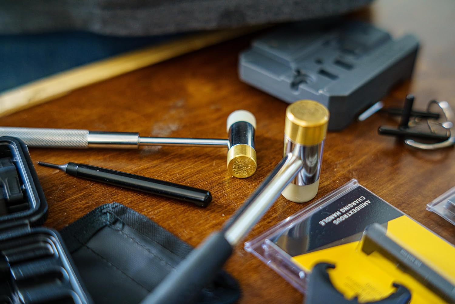 Wheeler Roll Pin Install Tool Kit with Trigger Install Tool, Punches, Brass/Polymer Hammer and Storage Case for Gunsmithing