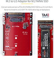 StarTech.com PCIe NVMe Host Adapters - M.2, U.2, U.3, SFF