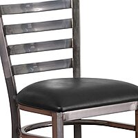 Flash Furniture HERCULES Series Clear Coated Ladder Back Metal Restaurant Barstool