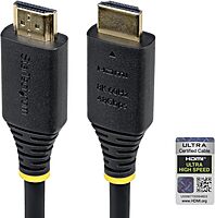 StarTech.com 50cm (1.6ft) Certified Ultra High Speed HDMI Cable, 8K 60Hz/4K 120Hz, HDMI 2.1 Cord with HDR10+ / eARC, 48Gbps