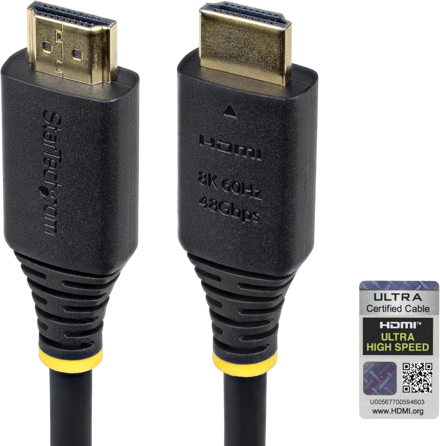 StarTech.com 15ft (4.6m) Certified Ultra High Speed HDMI Cable, 8K 60Hz/4K 120Hz, HDMI 2.1 Cord with HDR10+ / eARC, 48Gbps