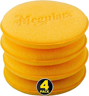 Meguiar's 4-1/2" Foam Applicator Pads, 4 Count - Ultra-Soft Tight-Cell Foam