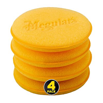 Meguiar's 4-1/2" Foam Applicator Pads, 4 Count - Ultra-Soft Tight-Cell Foam