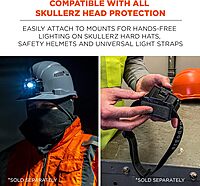 Ergodyne Skullerz 8978 Intrinsically Safe Hard Hat Headlamp Light, Compatible with Ergodyne Skullerz Hard Hats and Safety Helmets,Black