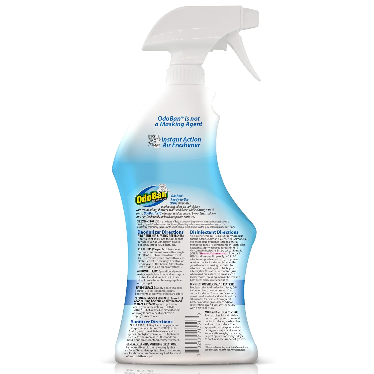 OdoBan Ready-to-Use Disinfectant and Odor Eliminator, 32 fl oz Spray Bottle