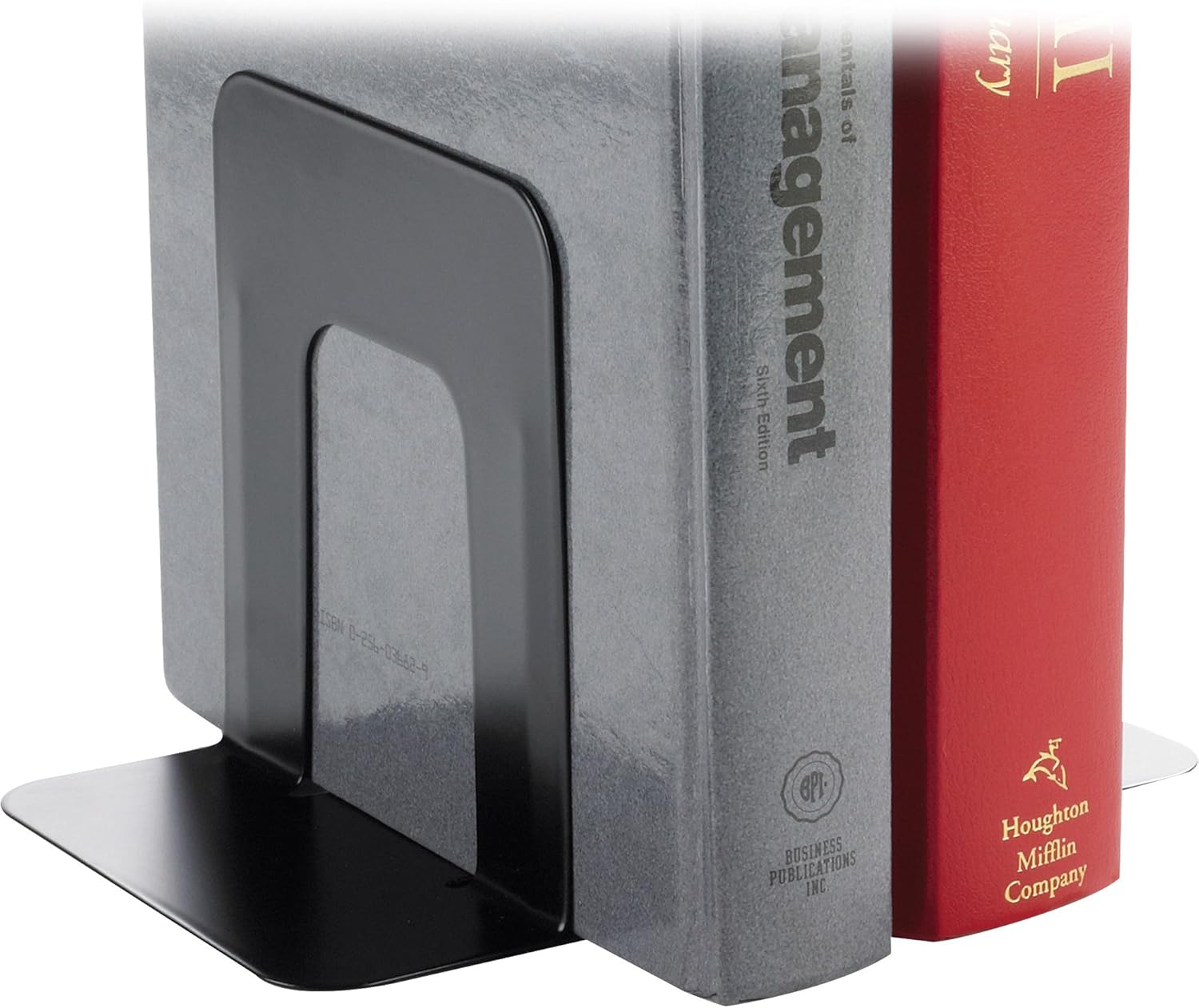 Business Source Heavy-Gauge Steel Book Supports, 4-3/4"x5-1/4"x5", 2/Pair (42550)