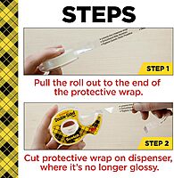 Scotch Double-Sided Tape With Handheld Dispenser, 1/2in x 248in, Clear